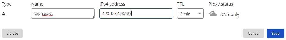 How to add the subdomain on Cloudflare.